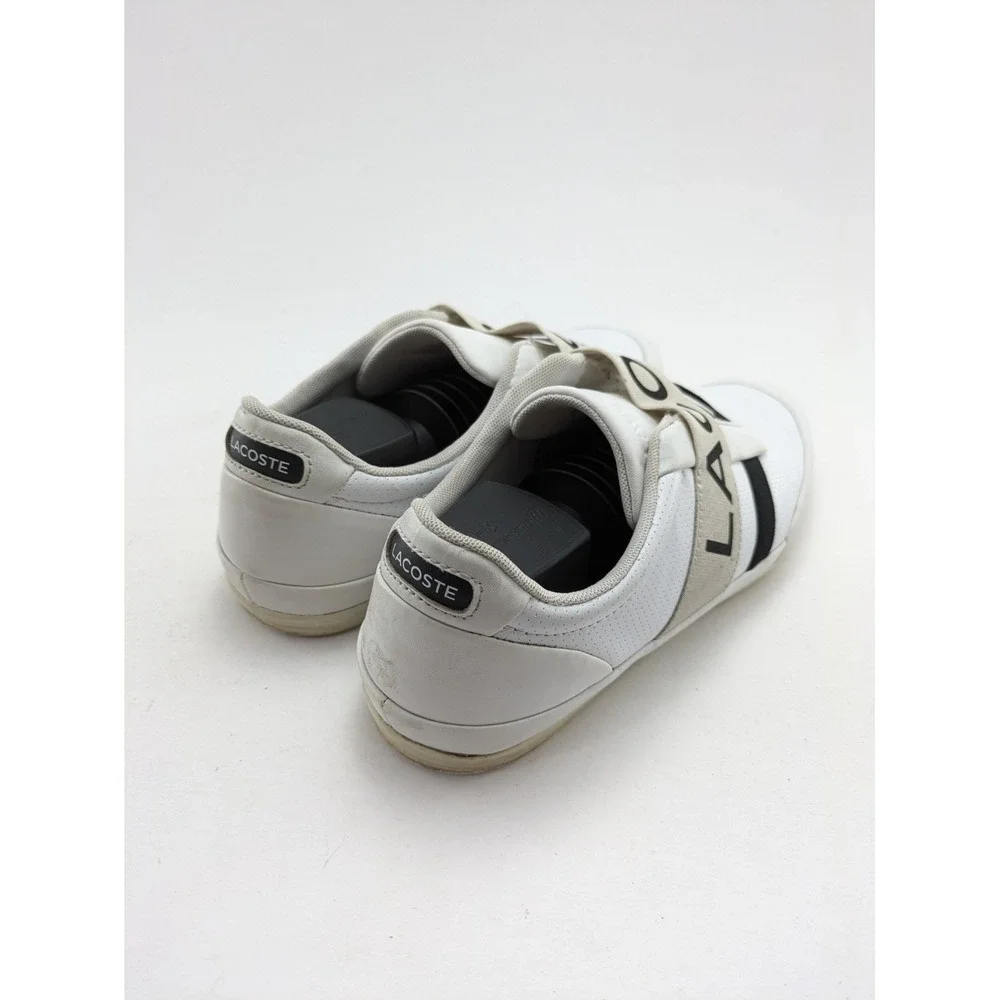 Mens Lacoste‎ Misano White Leather Elastic 3182 U Cam Strap Casual Shoes Size 10